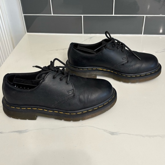 Dr. Martens 1461 Slip Resistant Black Leather Oxfords Cushion Sole Shoes Size 5 - Picture 4 of 11